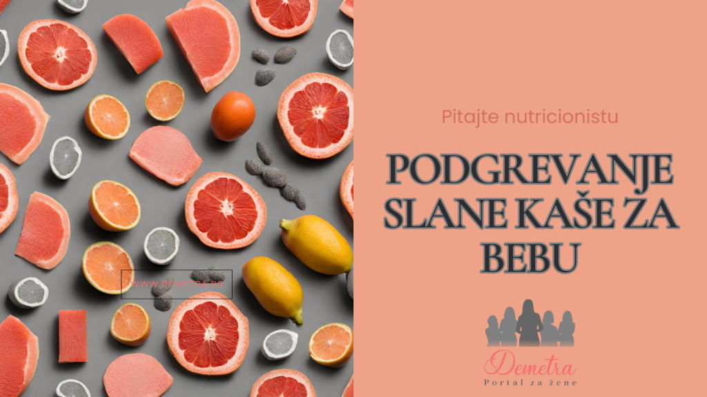 Podgrevanje slane kaše za bebu