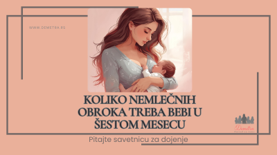 Koliko nemlečnih obroka treba bebi u šestom mesecu