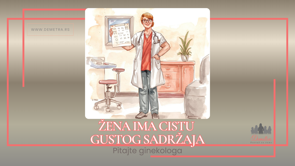 Žena ima cistu gustog sadržaja