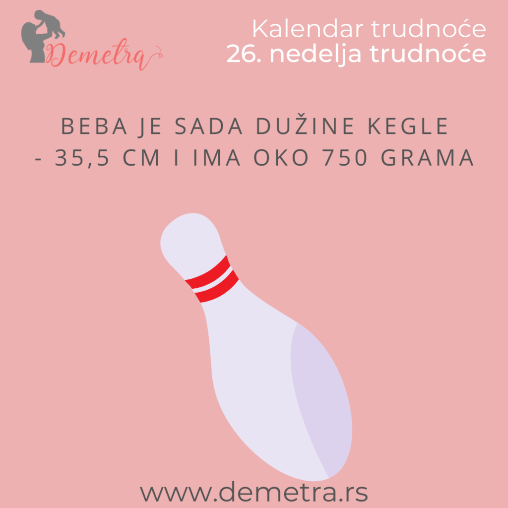 Kolika je beba u 26. nedelji trudnoće 