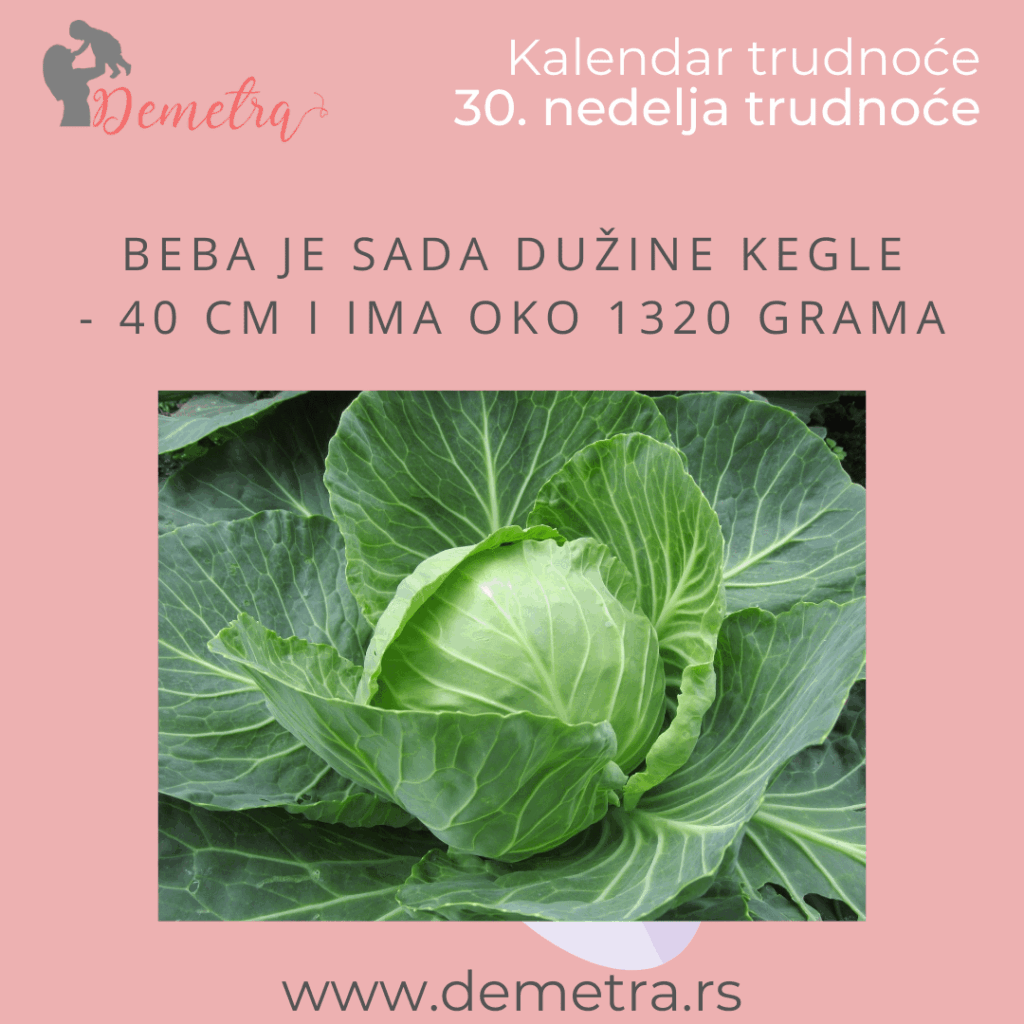 Kolika je beba u 30. nedelji trudnoće