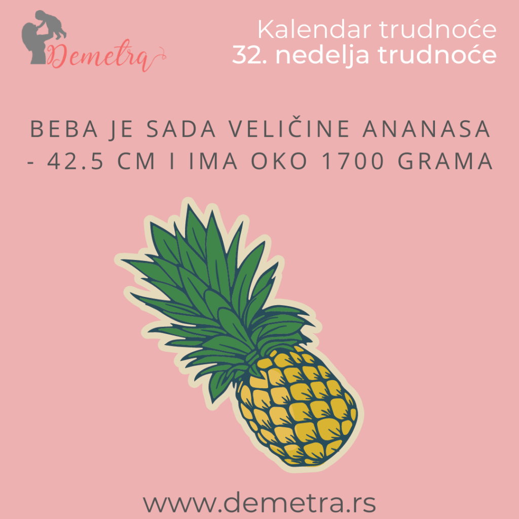 Kolika je beba u 32. nedelji trudnoće