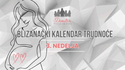 3. nedelja blizanačke trudnoće