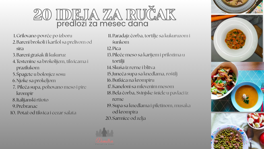 mesecni plan za rucak