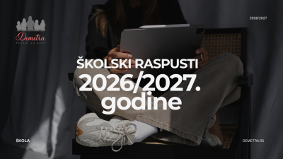 Školski raspusti 2026/2027. godine
