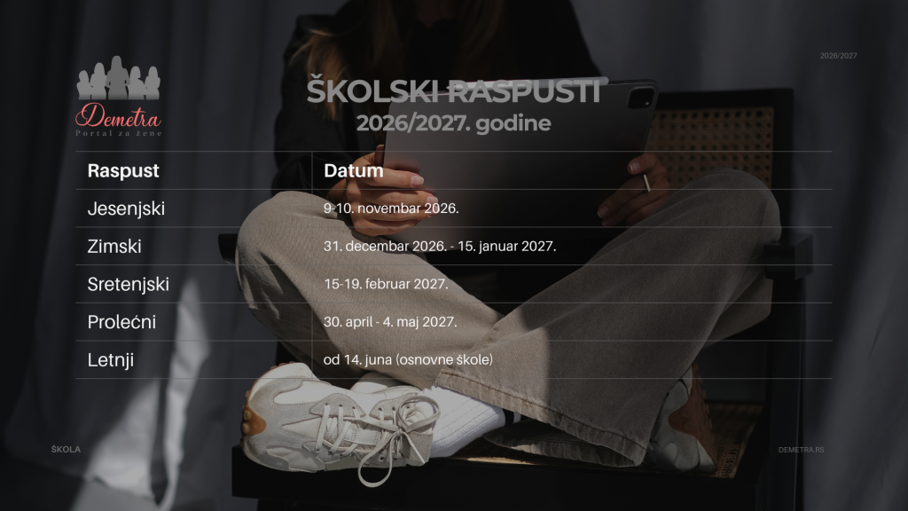 Školski raspusti 2026/2027. godine